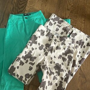 Zara Cow Print AND JC JO Mint On-trend flare jeans